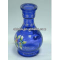 Vaso de vidro colorido do cachimbo de água, frasco de mão pintura meddium shisha, narguilé vidro